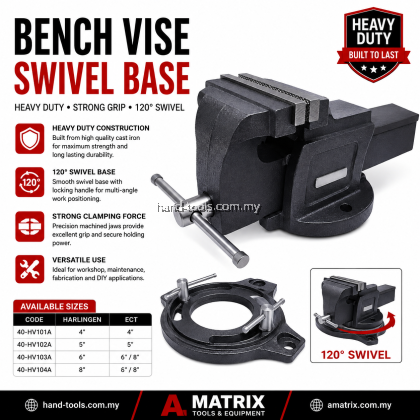 HEAVY DUTY BENCH VISE SWIVEL BASE 4",5",6",8" HEAVY DUTY BENCH VISE SWIVEL BASE 4",5",6",8"